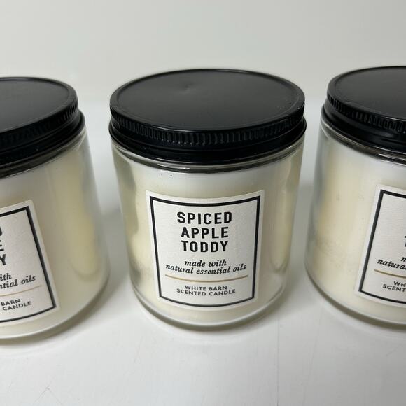 Bath & Body Works Candles Spiced Apple Toddy 7oz Essential Oils Lot Of 3 - Picture 2 of 5
